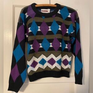 Vintage Barrel Argyle Crewneck Sweater Size L (14-16)